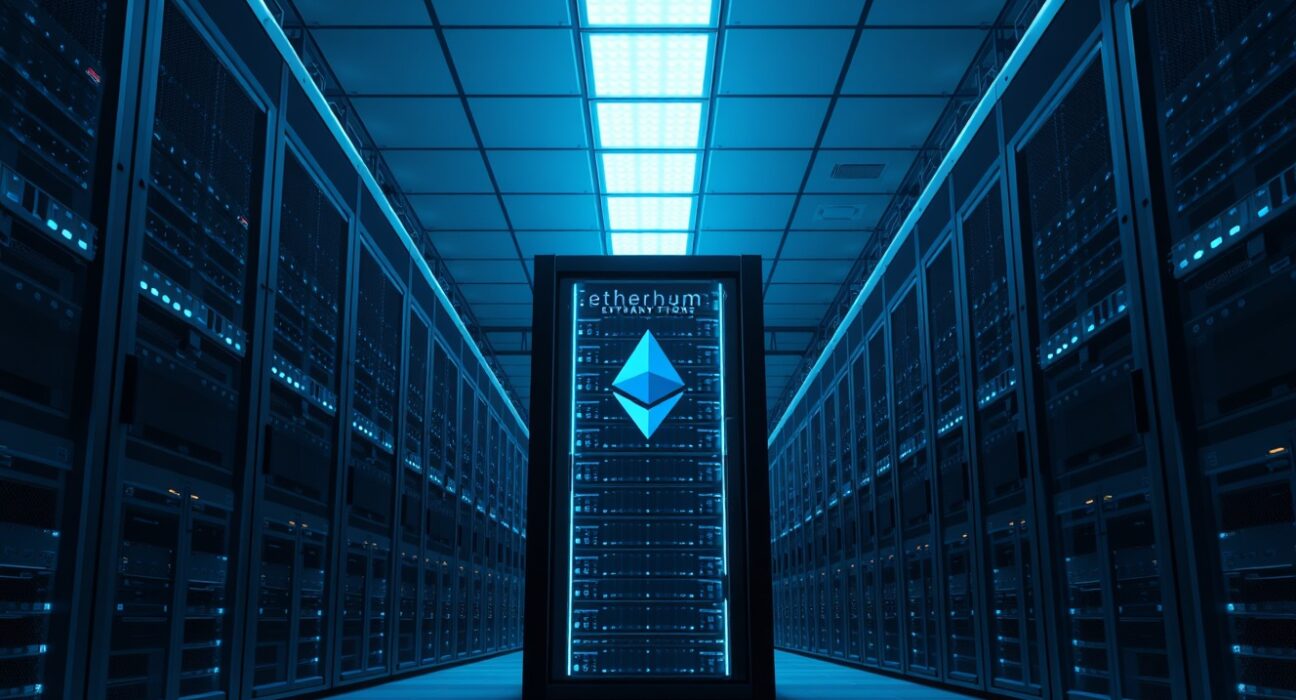 Bitmine ETH purchase data center servers representing Ethereum staking infrastructure and cryptocurrency accumulation