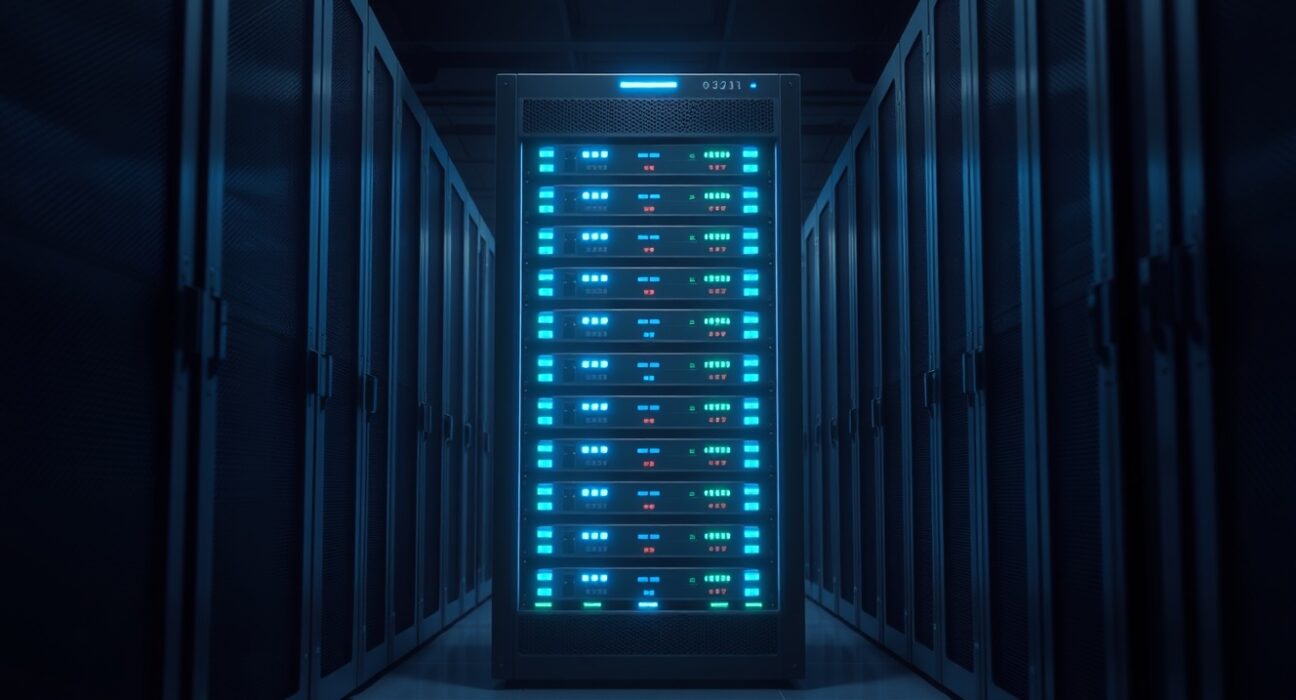 Secure data storage representing Bitmine's massive 4.8 million Ethereum holdings.