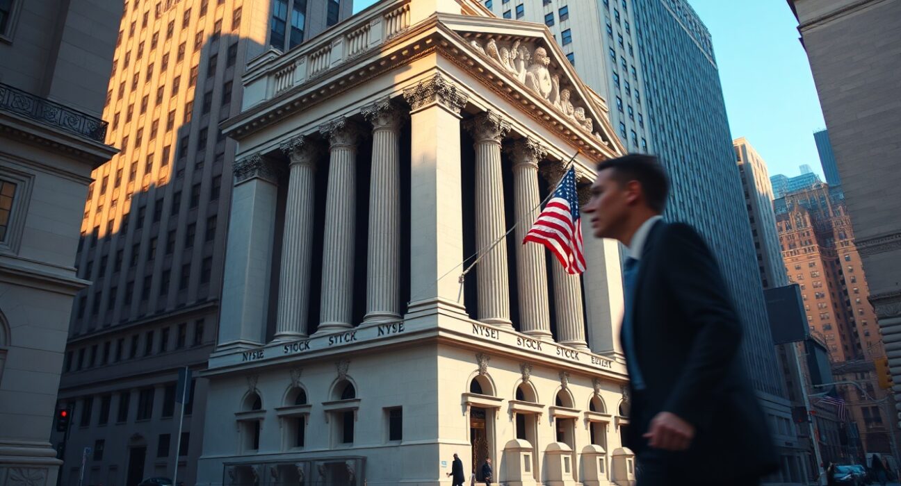 The New York Stock Exchange building where Bitmine completed its major corporate uplisting.