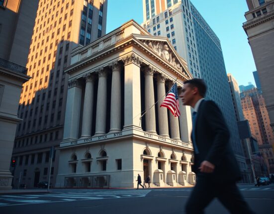 The New York Stock Exchange building where Bitmine completed its major corporate uplisting.
