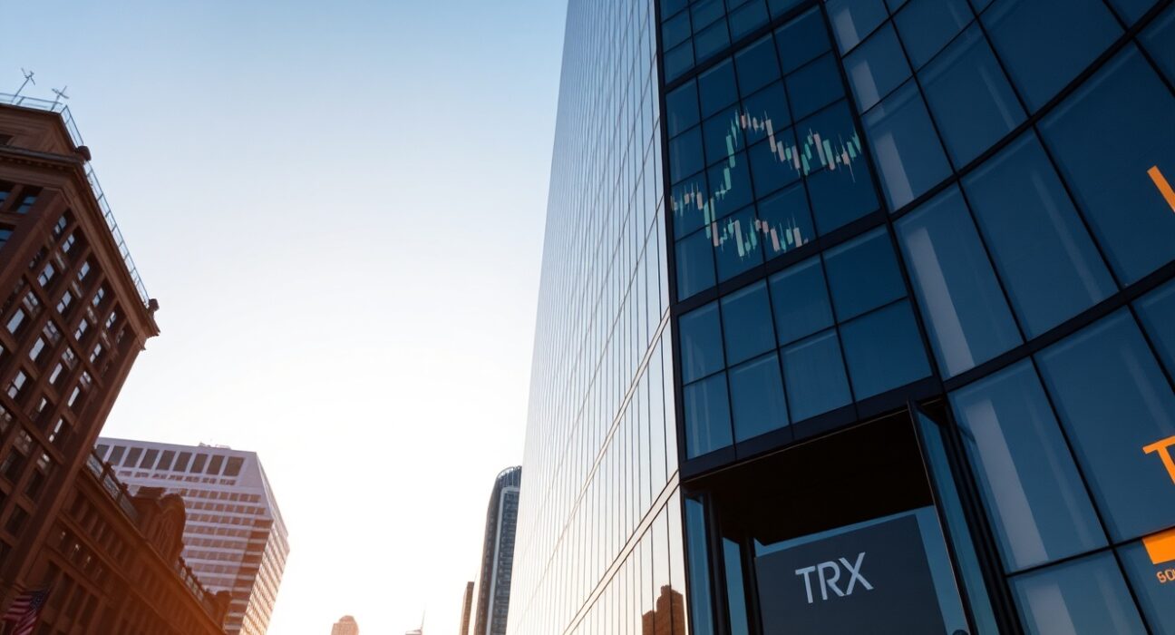 Chicago financial district high-rise building representing Bitnomial headquarters for TRX futures launch