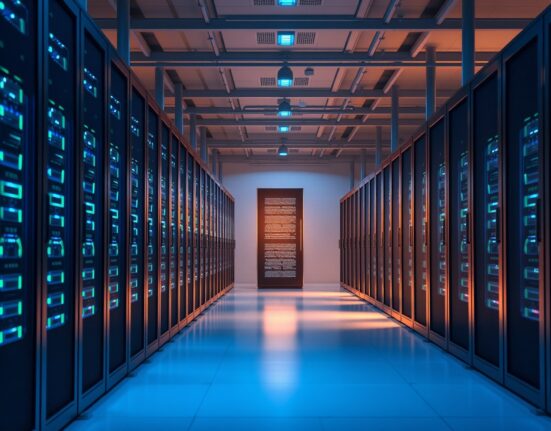 Bittensor server rack with glowing lights representing subnet validator reward mechanism change proposal