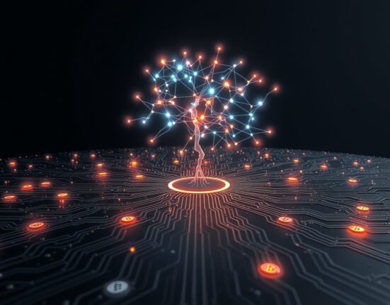 Bittensor TAO cryptocurrency artificial intelligence neural network visualization for market analysis