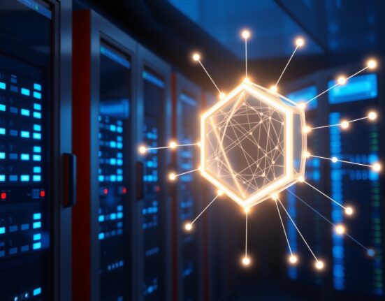 A secure network node representing the $691 million Bittensor TAO staking milestone achieved by Yuma for decentralized AI subnets.