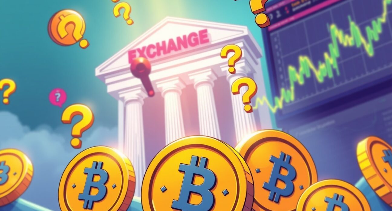 Bittrex transaction data manipulation shown through irregular cryptocurrency patterns in cartoon illustration