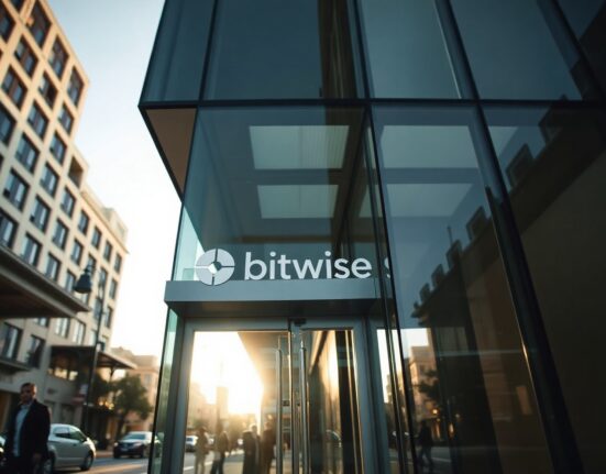 Bitwise office building exterior in San Francisco during afternoon light, representing the company's recent layoffs.