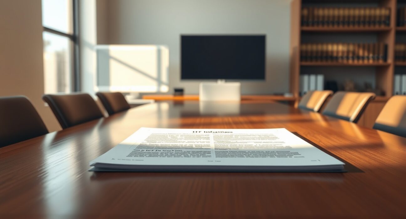 Bitwise HYPE ETF application document on conference table signaling regulatory progress