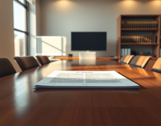 Bitwise HYPE ETF application document on conference table signaling regulatory progress