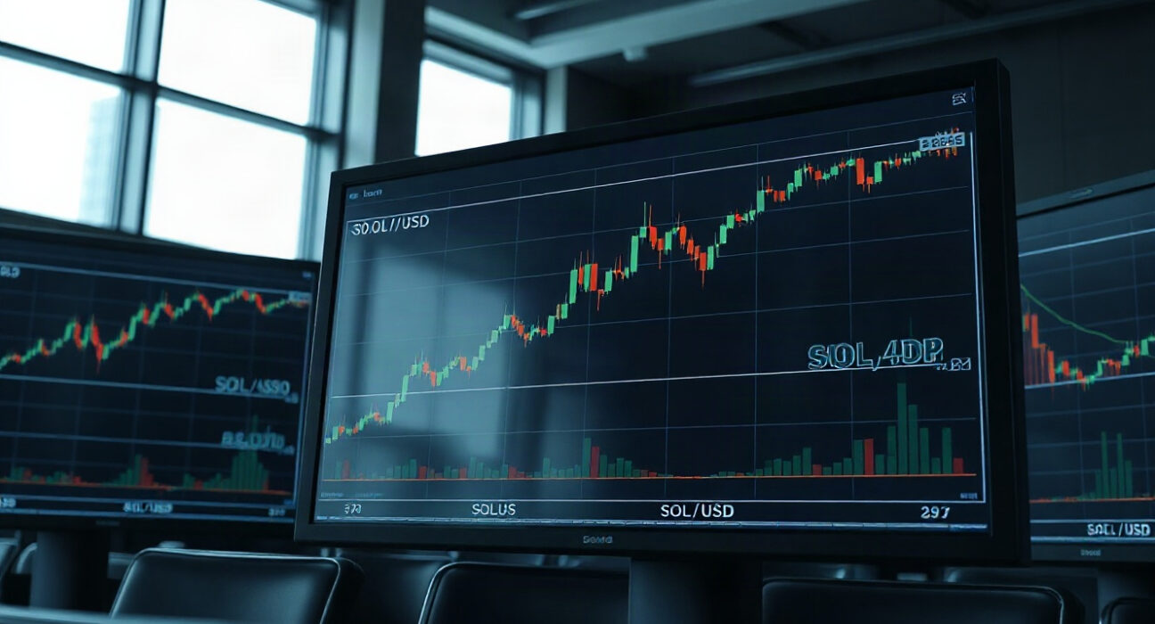 Bitwise BSOL Solana staking ETF record trading volume on trading monitors