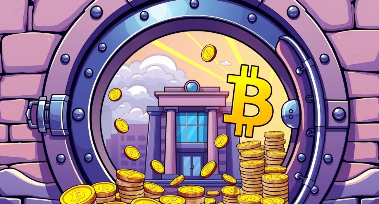 BlackRock Bitcoin deposit flowing from institutional vault to crypto exchange platform