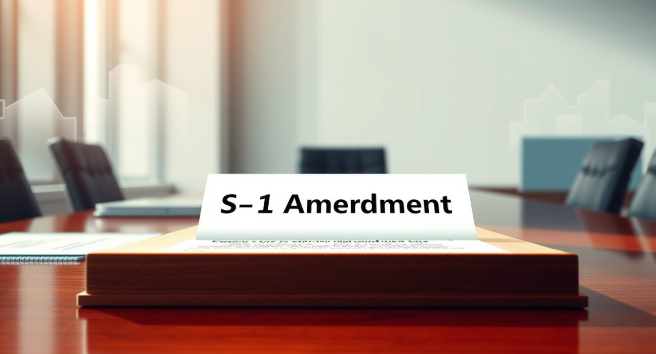 BlackRock's amended S-1 filing document for its Bitcoin Premium Income ETF on a desk.