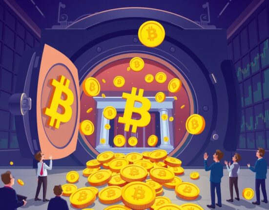 BlackRock Bitcoin ETF institutional investment flowing into crypto markets through secure digital channels