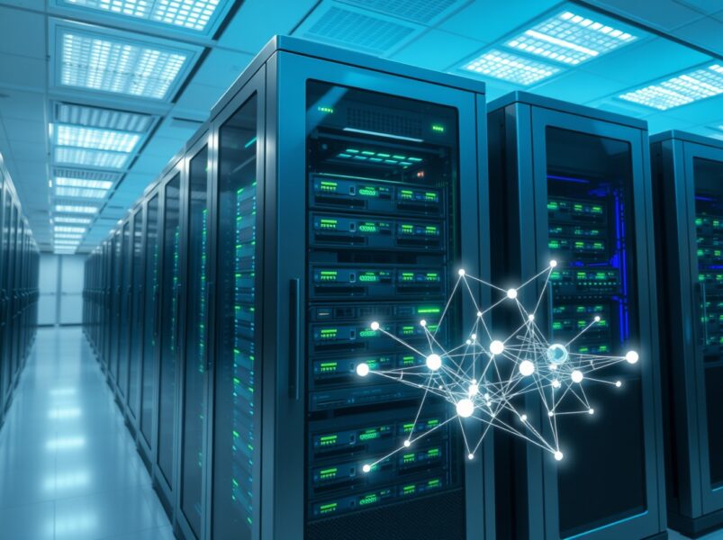 Secure institutional data center for cryptocurrency custody like BlackRock uses with Coinbase Prime.