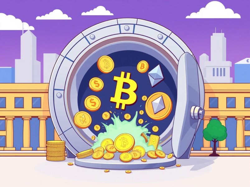 BlackRock crypto deposits flowing from institutional vault to exchange platform