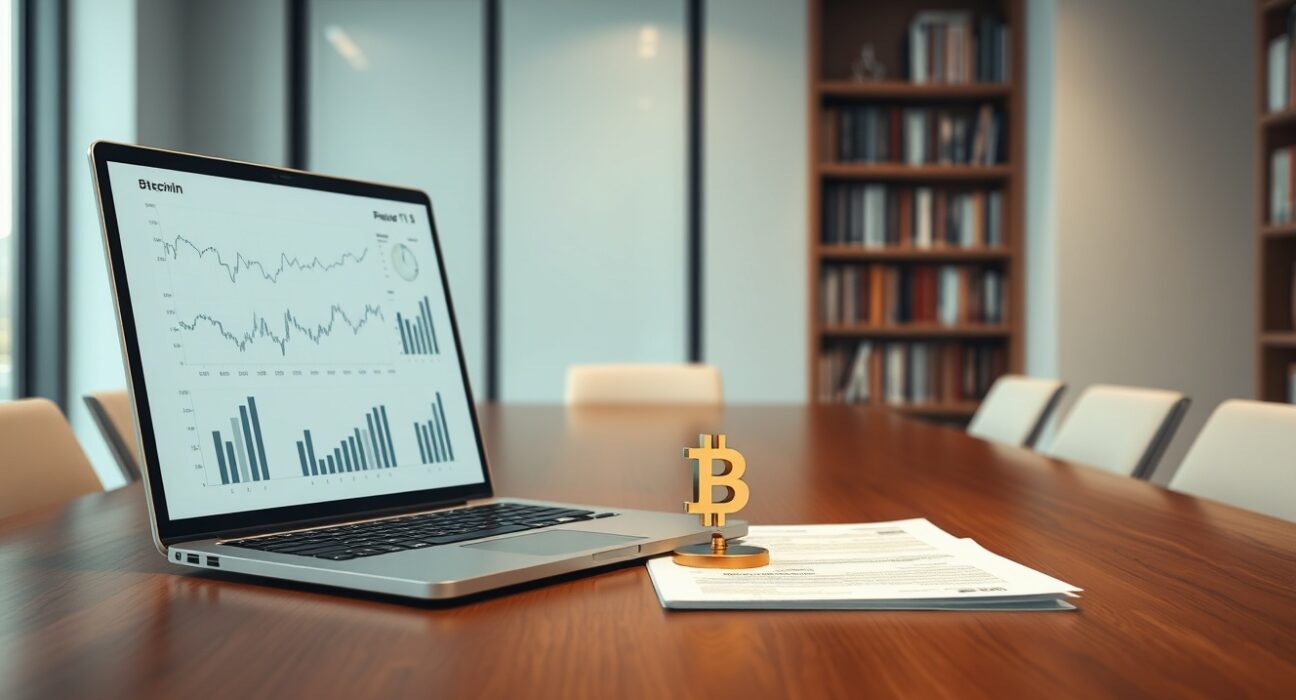 BlackRock's strategic approach to cryptocurrency ETF products in a professional financial setting.