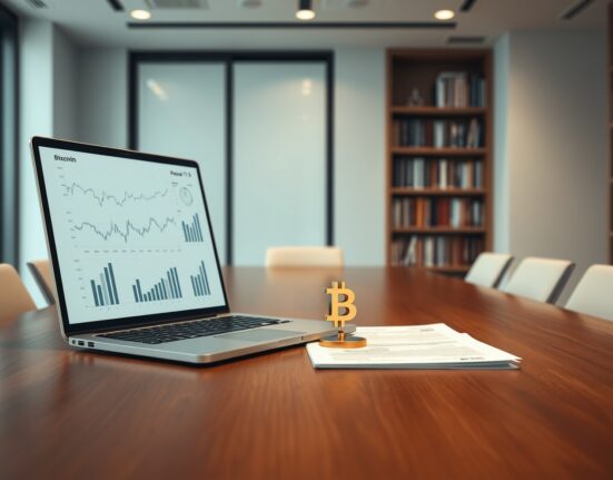 BlackRock's strategic approach to cryptocurrency ETF products in a professional financial setting.