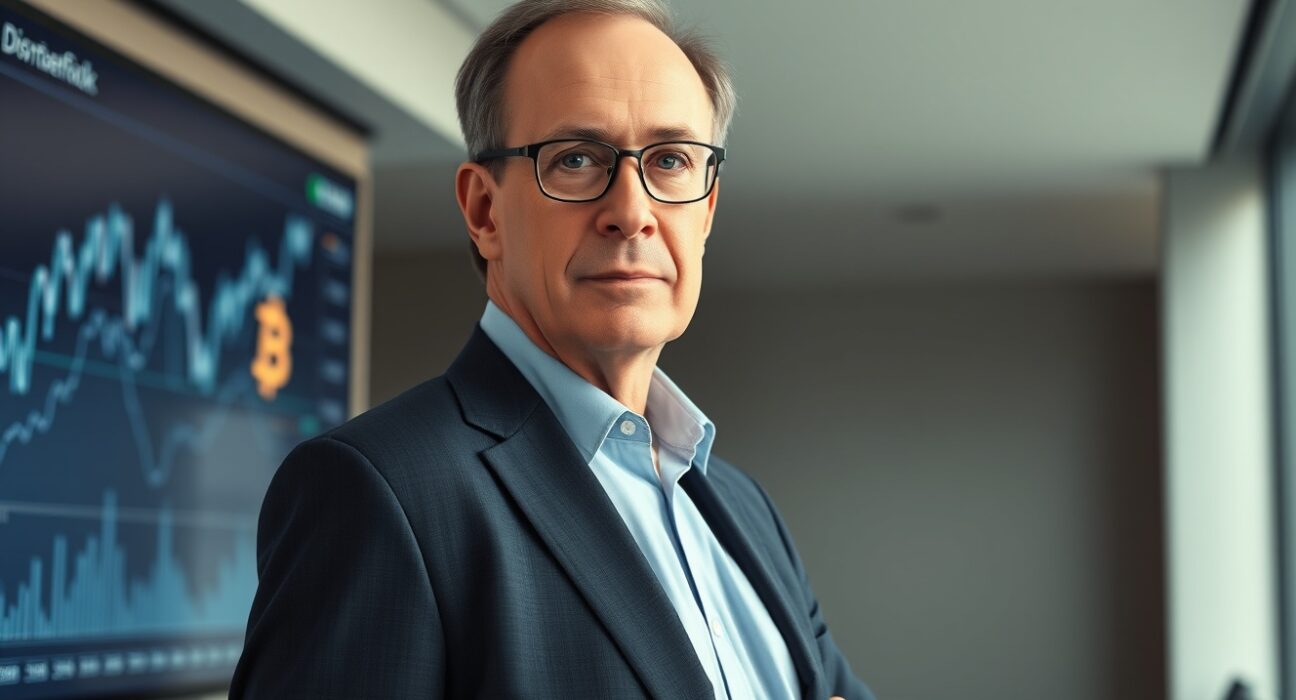 BlackRock Chairman Larry Fink discussing the firm's cryptocurrency and Bitcoin ETF strategy.