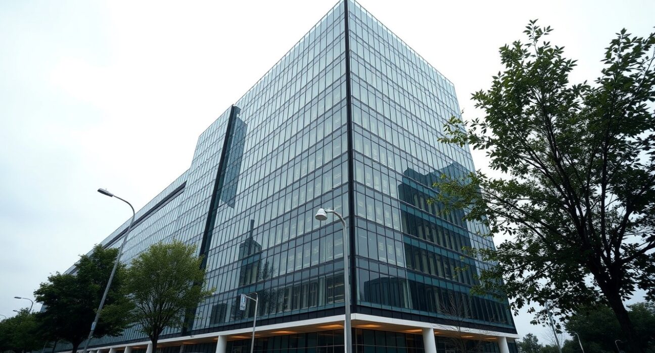 Modern corporate headquarters building representing Block Inc., the parent company of Cash App.
