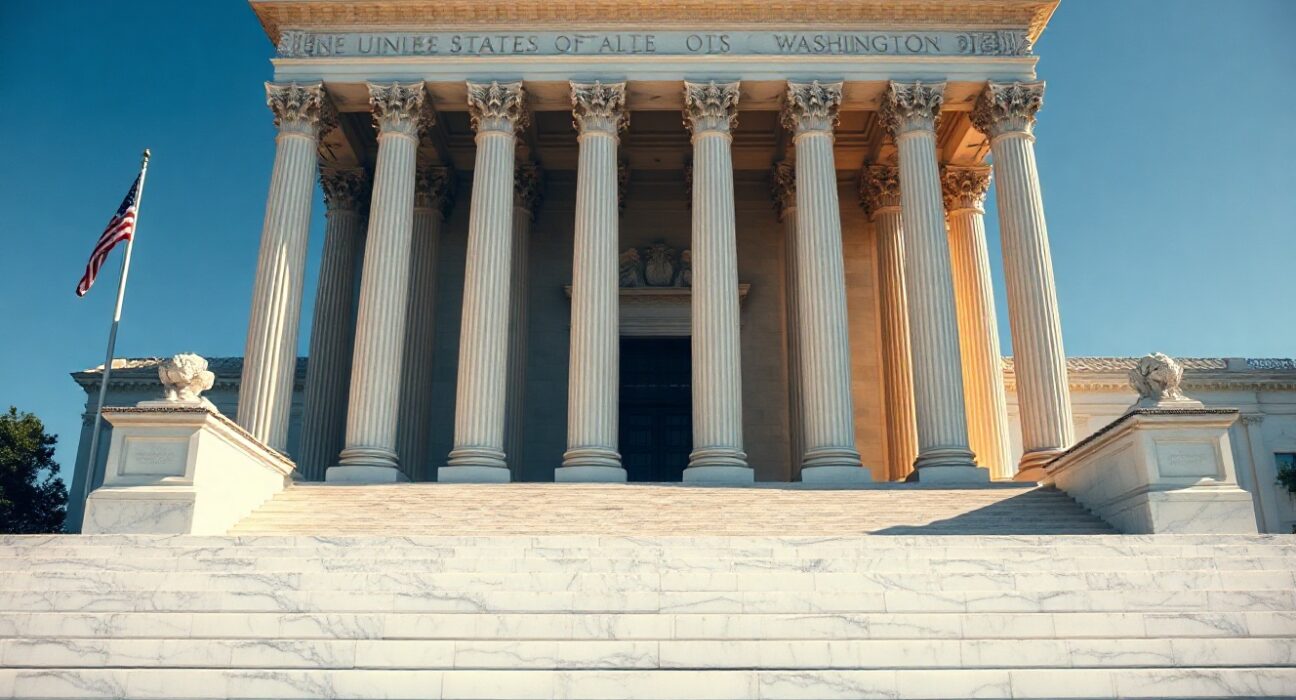 U.S. Supreme Court building in Washington, D.C., where Custodia Bank's Fed master account case may be heard.