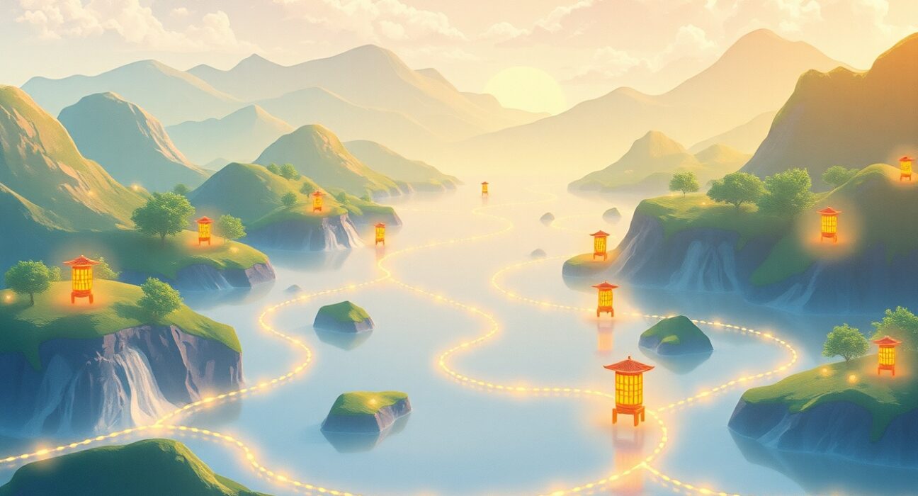 Blockchain technology fueling global GDP growth through digital data streams connecting continents.