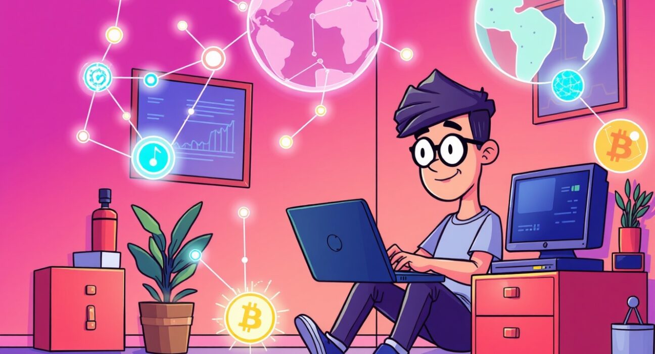 Entrepreneur using blockchain technology to build financial applications from simple room