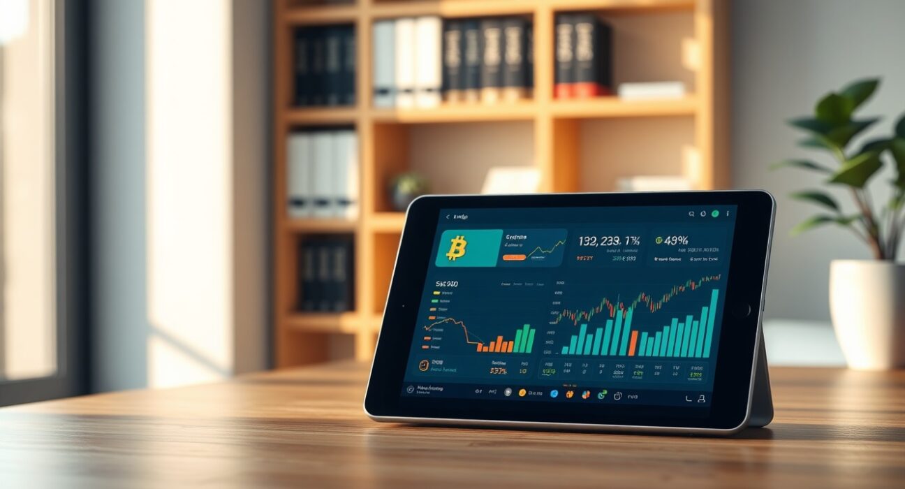 Digital dashboard showing Bluefin's new portfolio management feature for cryptocurrency trading on Sui blockchain