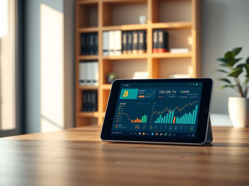 Digital dashboard showing Bluefin's new portfolio management feature for cryptocurrency trading on Sui blockchain