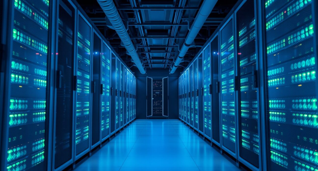 Data center servers representing blockchain infrastructure for BNB Chain's throughput upgrade