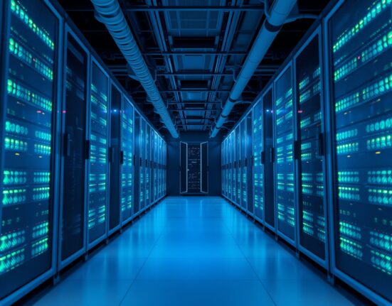 Data center servers representing blockchain infrastructure for BNB Chain's throughput upgrade