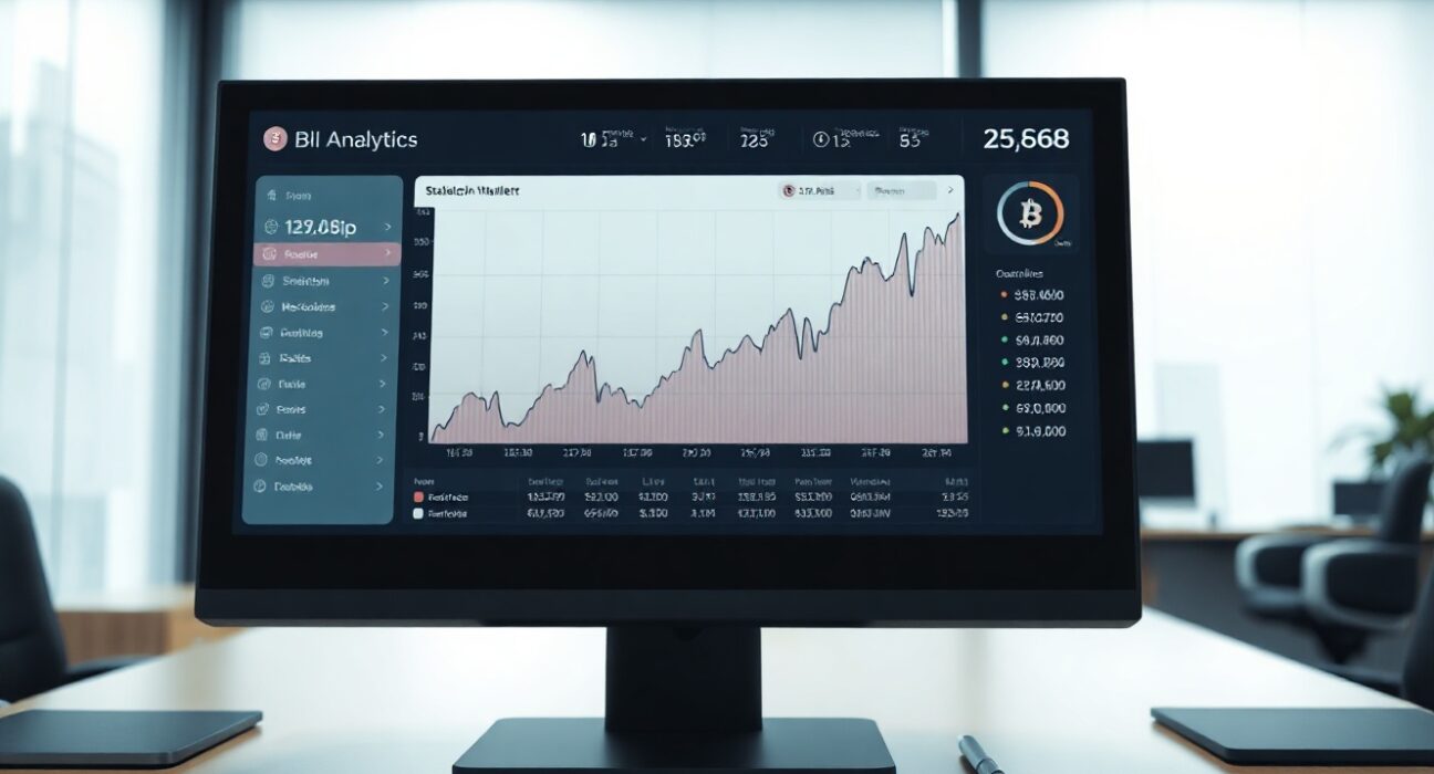 Blockchain analytics dashboard showing rising stablecoin wallet numbers