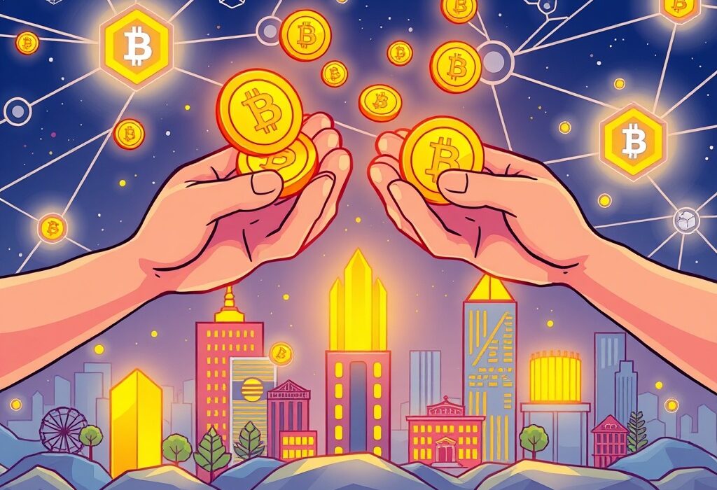 Cartoon illustration showing BNB Chain's strategic token investments fueling ecosystem growth.