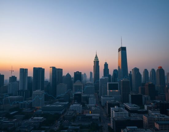 Jakarta skyline at dusk representing Indonesia's economic exposure to rising US Treasury yields