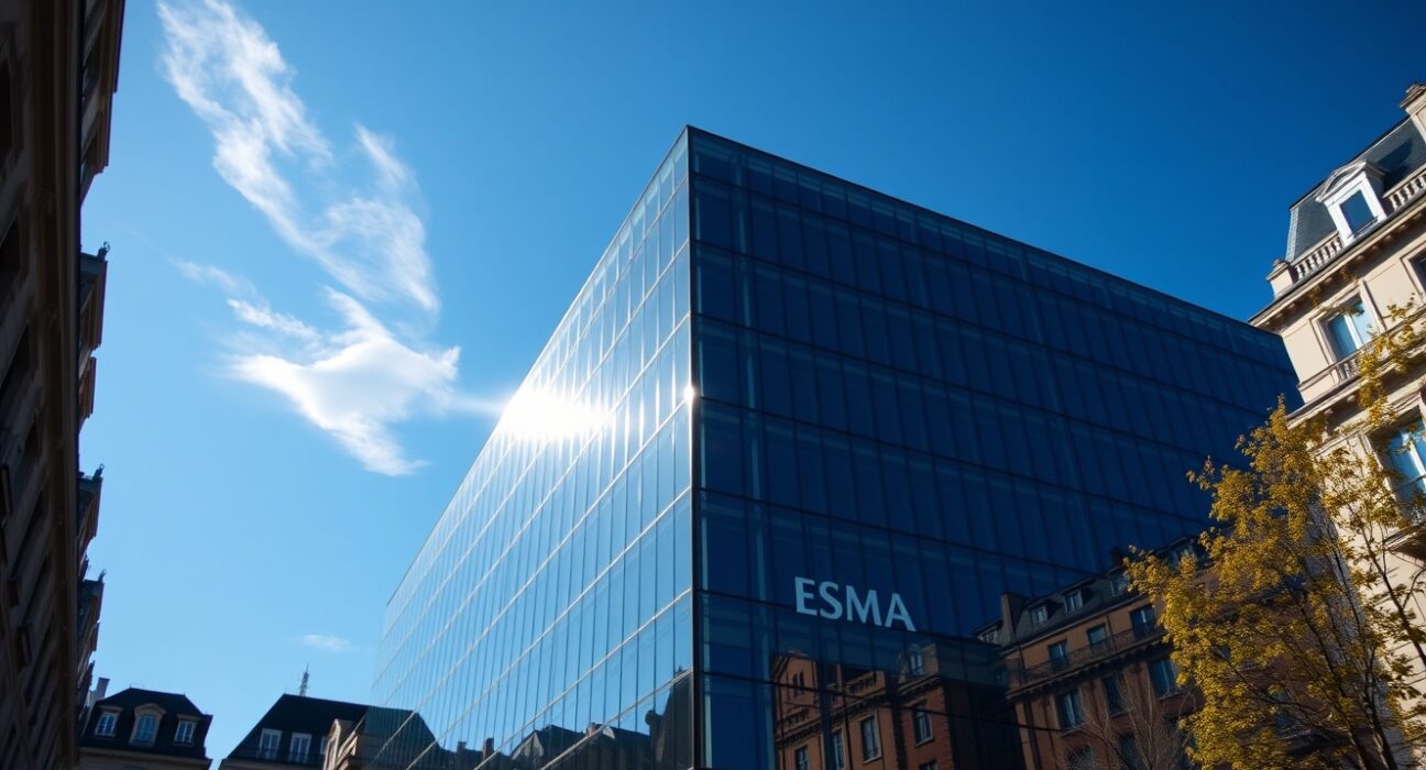 ESMA headquarters in Paris, symbolizing EU crypto regulation under MiCA