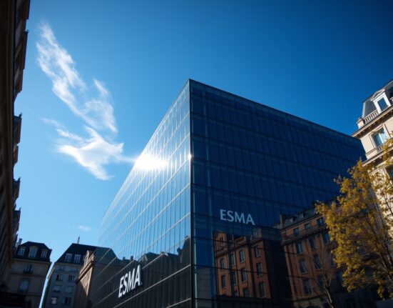 ESMA headquarters in Paris, symbolizing EU crypto regulation under MiCA