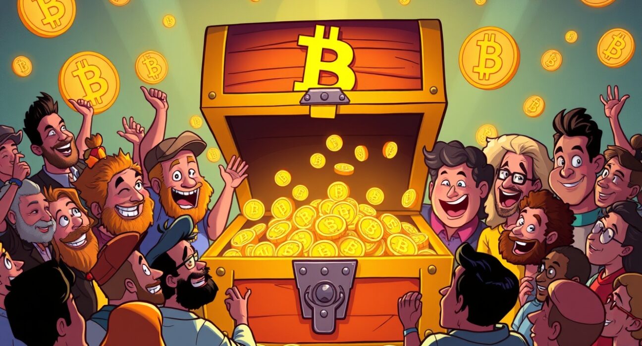 BOB tokenomics distribution showing community receiving largest token allocation in vibrant illustration