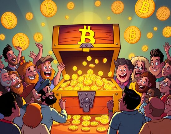 BOB tokenomics distribution showing community receiving largest token allocation in vibrant illustration