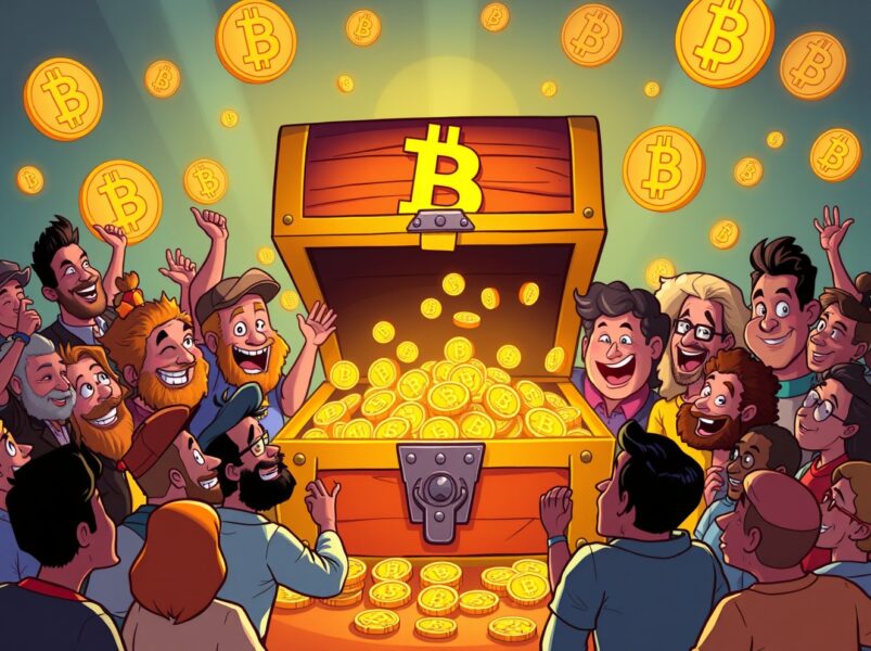 BOB tokenomics distribution showing community receiving largest token allocation in vibrant illustration