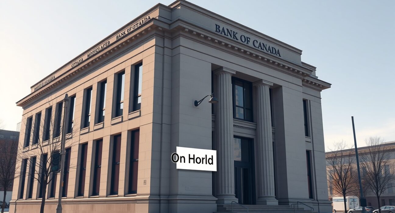 Bank of Canada building in Ottawa, representing the central bank's extended hold on interest rates as analyzed by TD Securities.