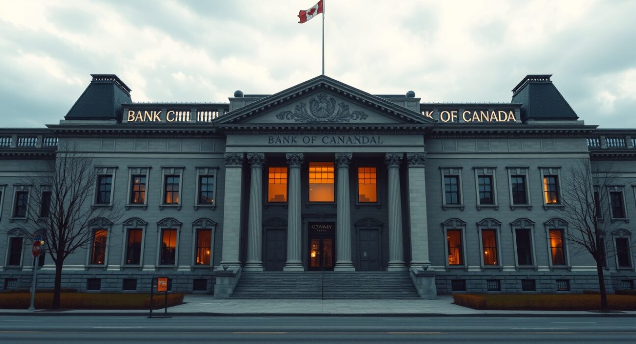 Bank of Canada building in Ottawa reflecting BoC hawkish tilt and conflict risks for CAD outlook