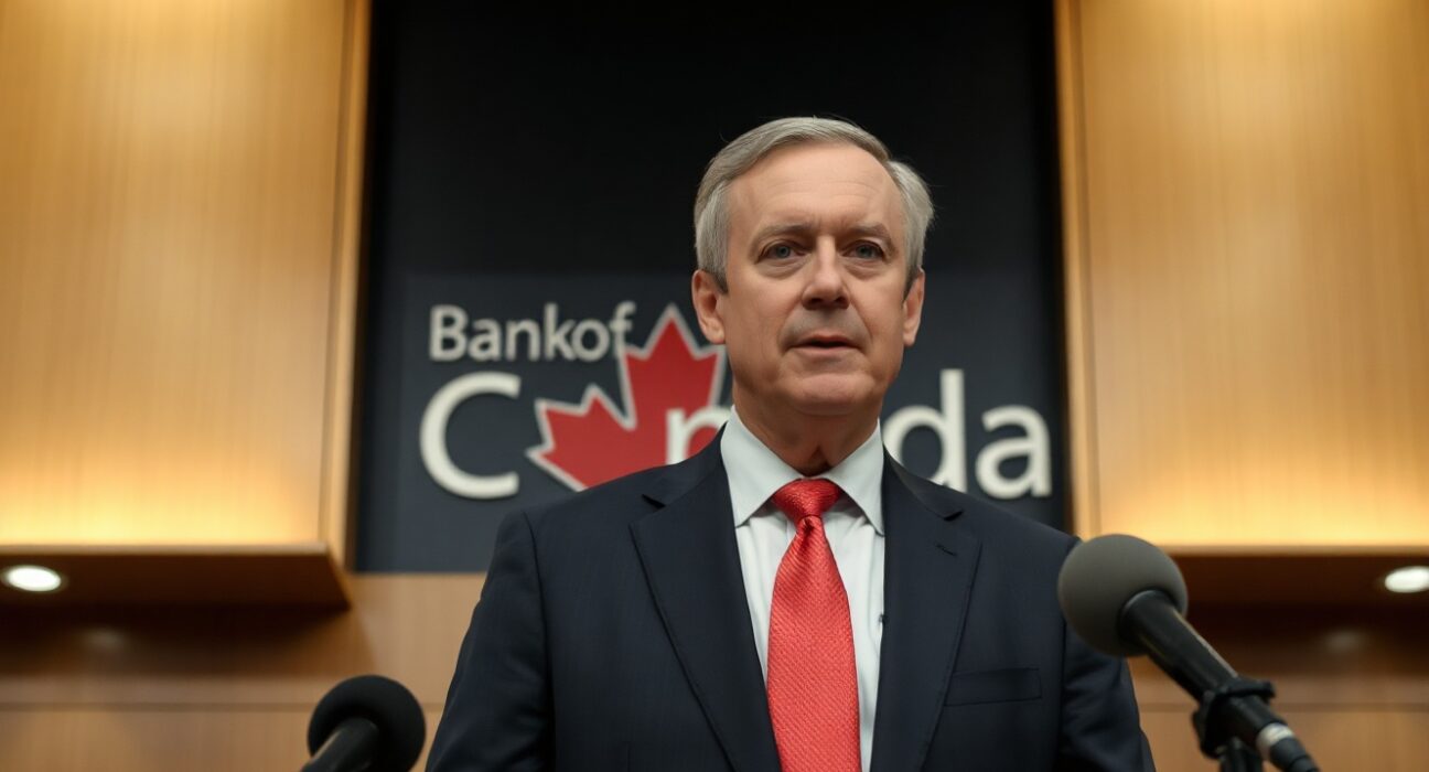 Bank of Canada Governor Tiff Macklem speaking at a press conference in Ottawa.