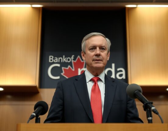 Bank of Canada Governor Tiff Macklem speaking at a press conference in Ottawa.