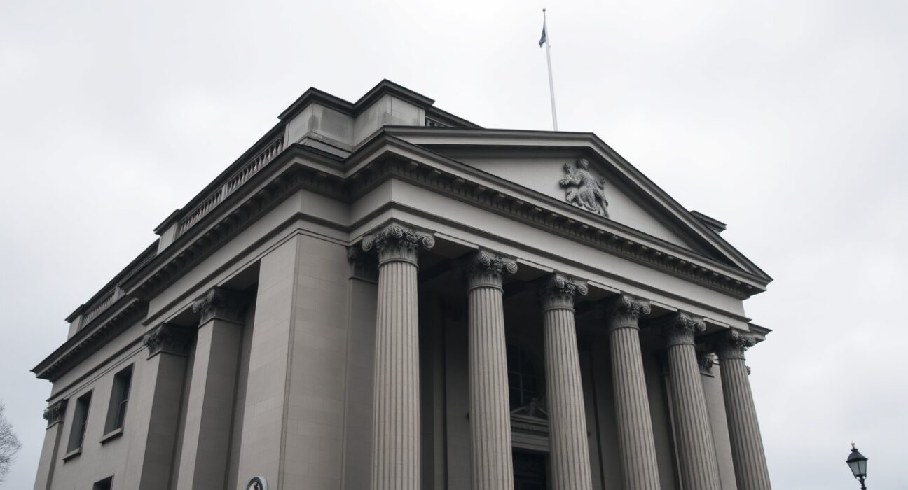 Bank of England building in London, representing BoE cautious hike risks and monetary policy uncertainty
