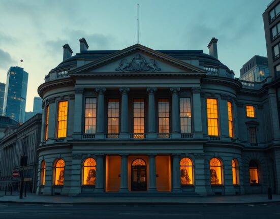 Bank of England building representing ongoing monetary policy decisions and hawkish interest rate stance in 2025