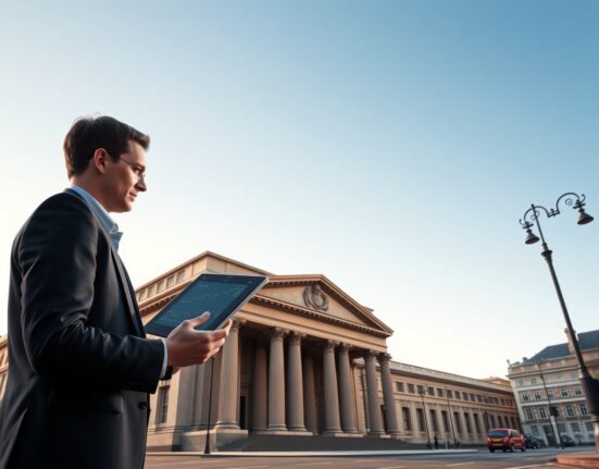 Bank of England building with economist analyzing monetary policy charts for MPC rate forecast