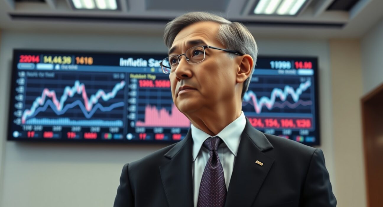 Bank of England official analyzing economic charts about interest rate policy decisions