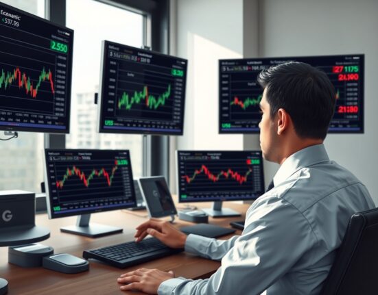 Financial analyst examining USD strength data and currency market forecasts at Bank of America