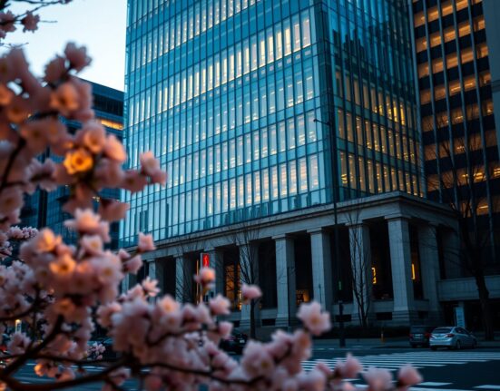 Bank of Japan headquarters in Tokyo ahead of potential April interest rate decision