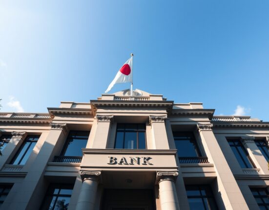Bank of Japan headquarters in Tokyo on a sunny day