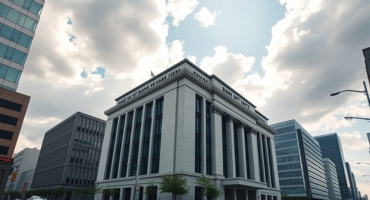 Bank of Japan headquarters in Tokyo, representing BOJ gradual tightening amid higher inflation risks analyzed by UOB.