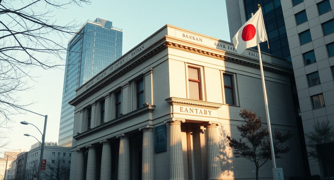 The Bank of Japan headquarters in Tokyo, where monetary policy decisions are made.